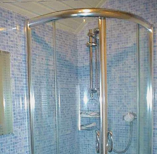mosaic blue2 - Quadrant Shower Cubicle
