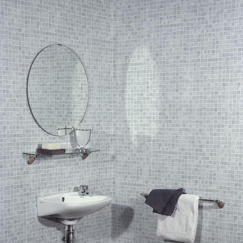 mosaic grey - Mosaic Effect Bathroom Cladding