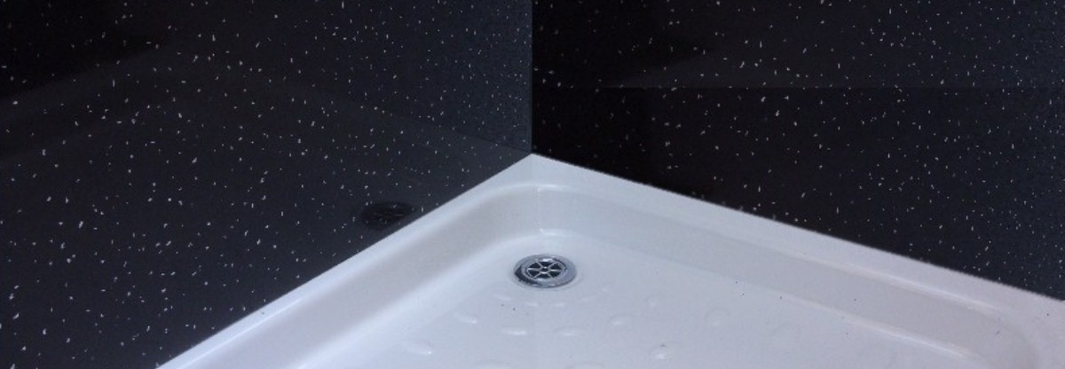 shower panel sparkle effect
