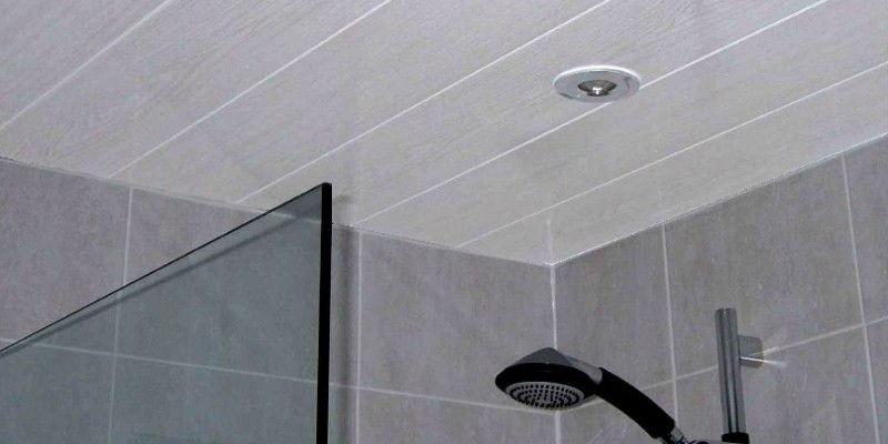 ceiling cladding over a shower