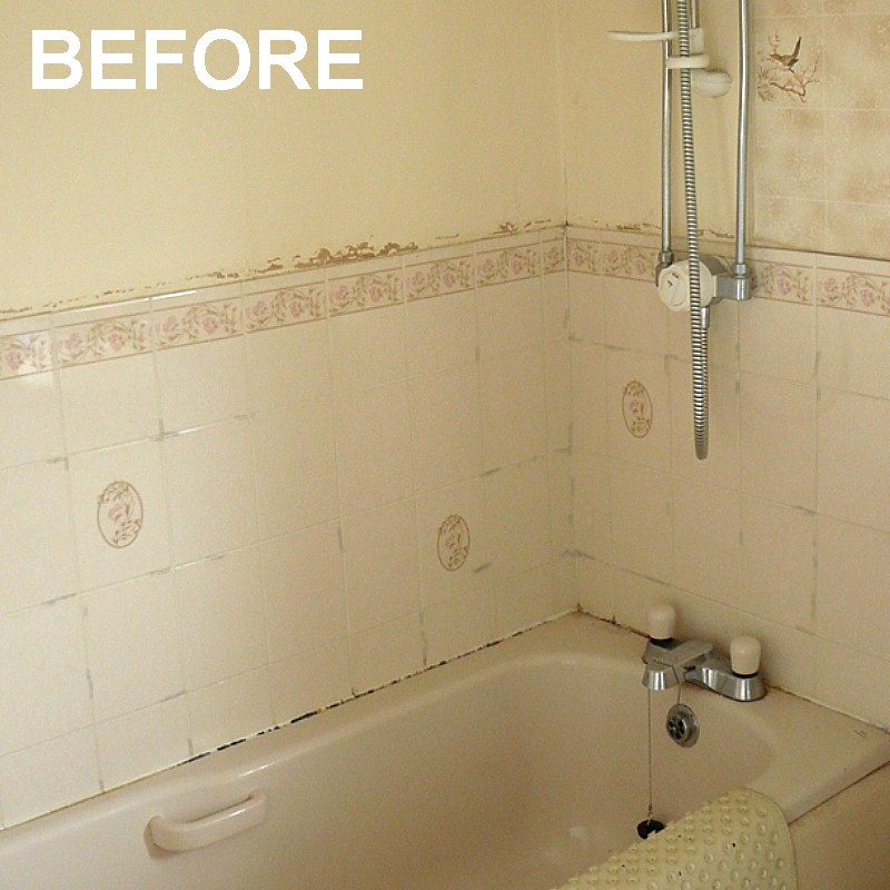 No More Mouldy Grout The Bathroom Marquee, Can You Put Shower Wall Panels Over Tiles