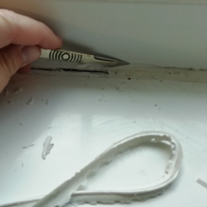 remove silicone - Replacing Bathroom Cladding