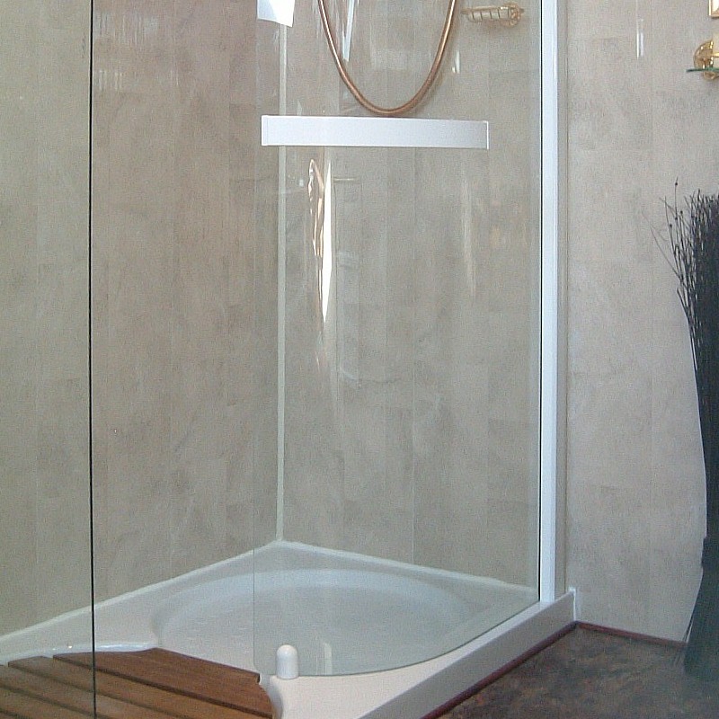 tile effect panels in shower