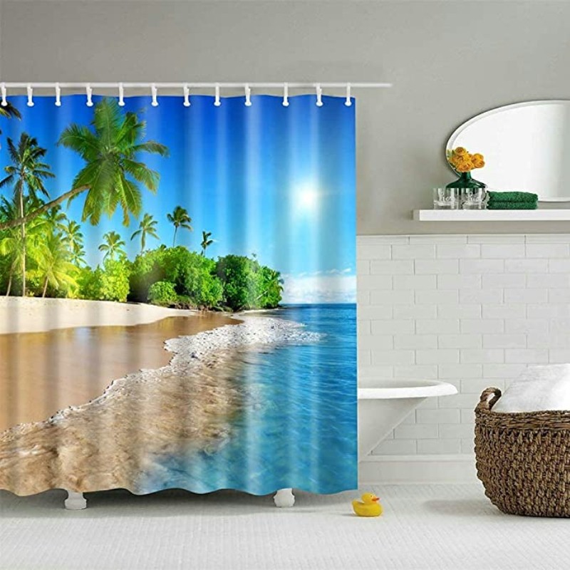 beach shower curtain