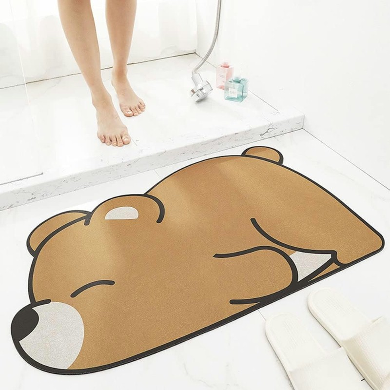 bear bath mat