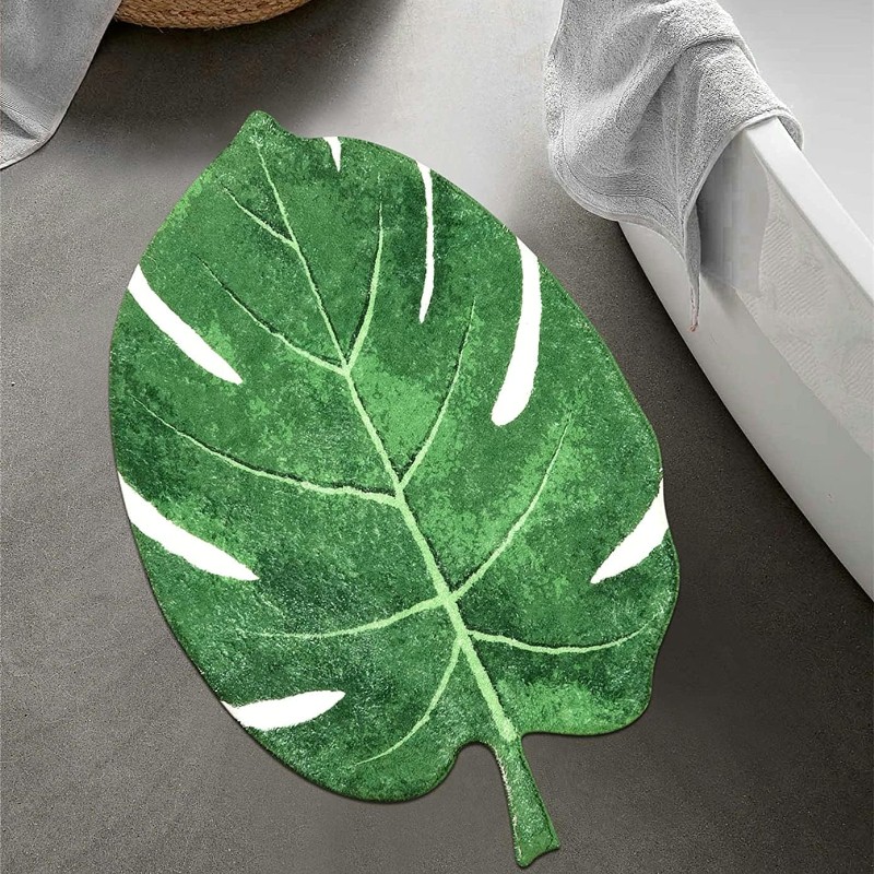 leaf design bath mat
